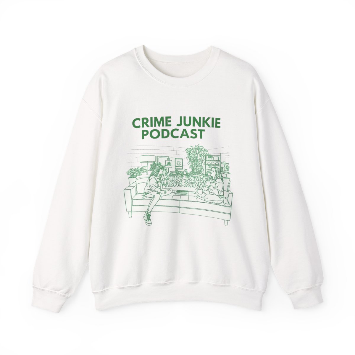 Crime Junkie Podcast Crewneck Sweatshirt | Cozy Podcast Logo Sweatshirt | Crime Junkies Podcast Merch - Official Sweatshirts merchandise