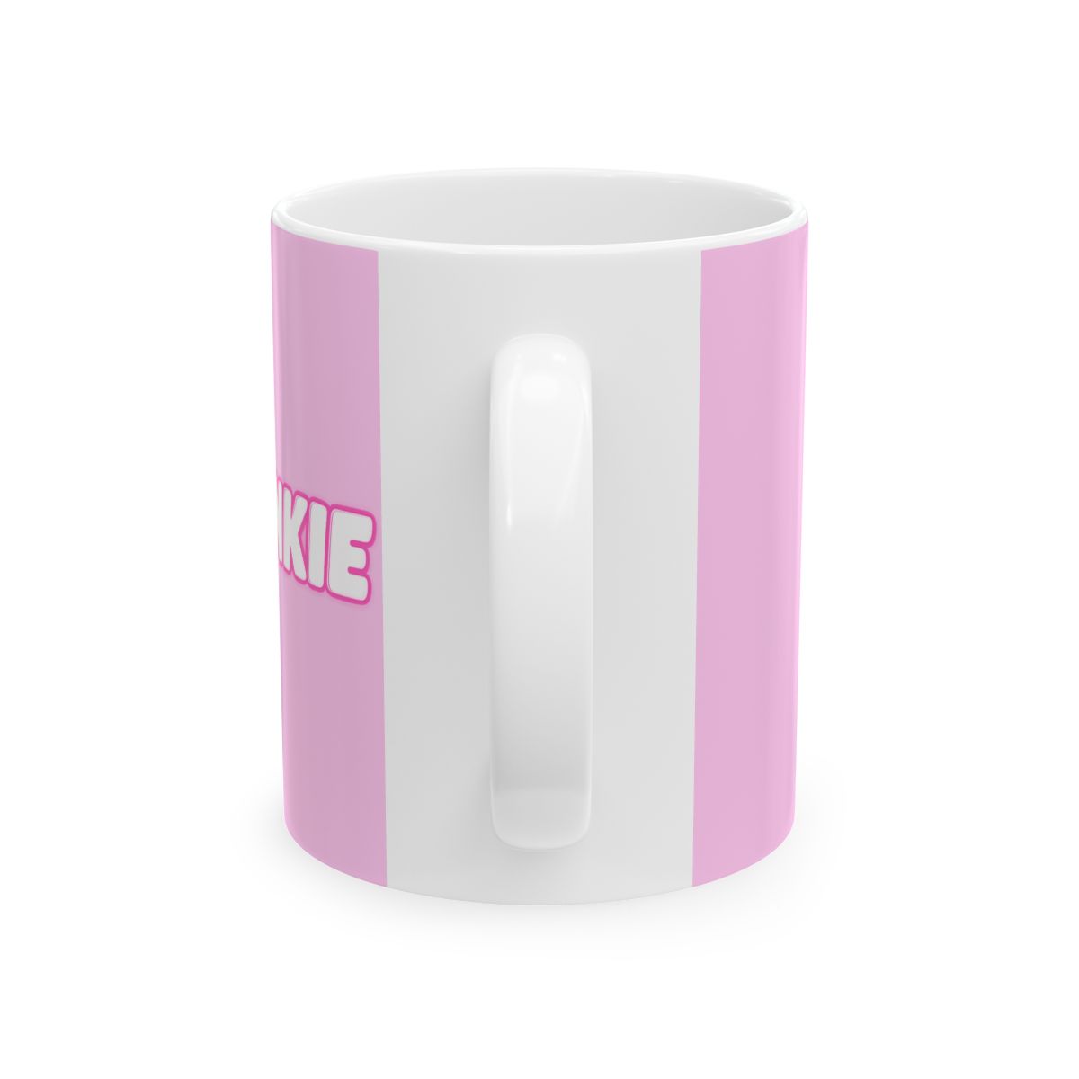 Crime Junkie pink typography Mug | true crime podcast fan mug | Crime Junkies Podcast Merch - alternate angle 2, merchandise